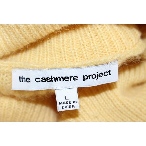 The Cashmere Project - 100% Cashmere Waffle Knit Turtleneck - Creme Brulee - Lrg - Picture 3 of 9